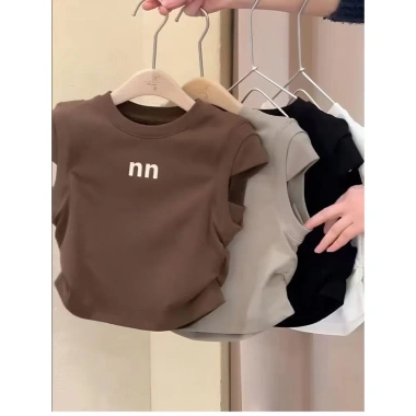 Áo thun bé gái cotton 100% phong cách Hàn Quốc, thời trang đa năng, giảm giá 20% 9