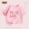 Áo thun bé gái cotton HKAM - Mềm mại, thoáng khí, dễ thương hình chó, chỉ 89k