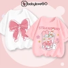 Áo thun bé gái form rộng BabyloveGO 2.026 cotton mềm mịn, thoáng mát, in hình dễ thương 129k