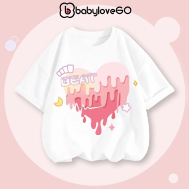 Áo thun bé gái form rộng BabyloveGO 2.026 cotton mềm mịn, thoáng mát, in hình dễ thương 129k 3