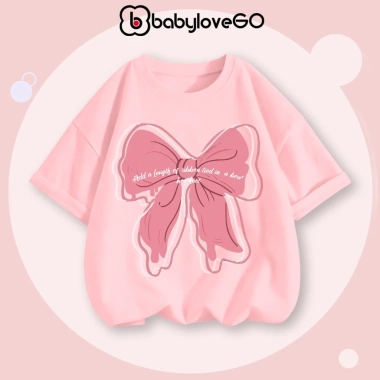 Áo thun bé gái form rộng BabyloveGO 2.026 cotton mềm mịn, thoáng mát, in hình dễ thương 129k 5