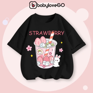 Áo thun bé gái form rộng BabyloveGO 2.026 cotton mềm mịn, thoáng mát, in hình dễ thương 129k 7