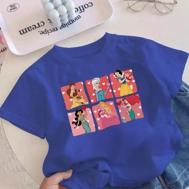 Áo Thun Bé Gái Hàng Đầu Mùa Hè Thoáng Khí Tay Ngắn Cổ Tròn Đa Chức Năng In Hình Hoạt Hình 3 Áo Thun Bé Gái Hàng Đầu Mùa Hè Thoáng Khí Tay Ngắn Cổ Tròn Đa Chức Năng In Hình Hoạt Hình 3