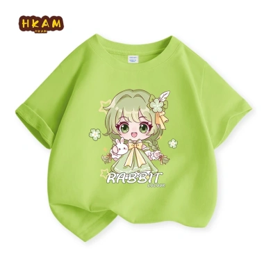Áo thun bé gái HKAM 100% Cotton mềm mại, thoải mái, in hình dễ thương – 89.000₫