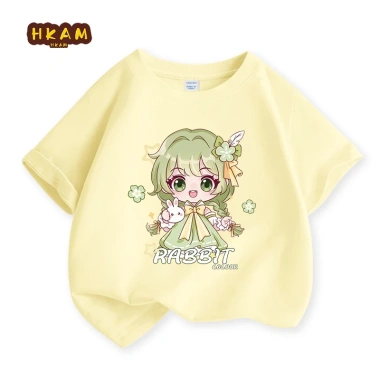 Áo thun bé gái HKAM 100% Cotton mềm mại, thoải mái, in hình dễ thương – 89.000₫