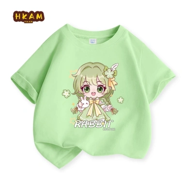 Áo thun bé gái HKAM 100% Cotton mềm mại, thoải mái, in hình dễ thương – 89.000₫