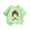 Áo thun bé gái HKAM 2.024 100% Cotton ngắn tay họa tiết dễ thương Giá 89.000 VND 2