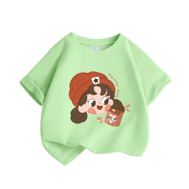 Áo thun bé gái HKAM 2.024 100% Cotton ngắn tay họa tiết dễ thương Giá 89.000 VND