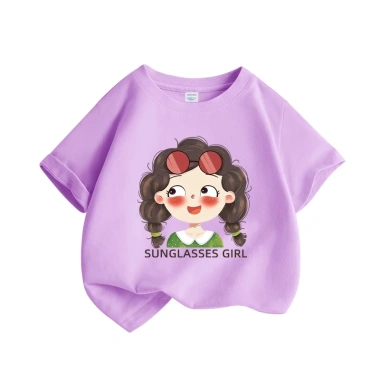 Áo thun bé gái HKAM 2.024 100% Cotton ngắn tay họa tiết dễ thương Giá 89.000 VND
