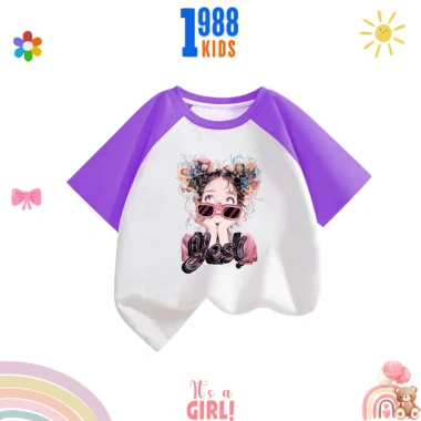 Áo thun bé gái in cô gái đeo kính, cotton thoáng mát, mã 43 - Giá 90.000đ 9 Áo thun bé gái in cô gái đeo kính, cotton thoáng mát, mã 43 - Giá 90.000đ 9