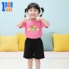 Áo thun bé gái in hình capybara đa dạng màu hồng tay ghi, size 15-56kg giảm giá 90k
