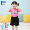 Áo thun bé gái in hình capybara đa dạng màu hồng tay ghi, size 15-56kg giảm giá 90k 2