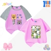 Áo thun bé gái in hình đáng yêu HT01 cotton mỏng, nhiều màu, size 15‑38kg, 90.000₫