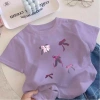 Áo Thun Bé Gái In Hình Nơ Tay Ngắn Cổ Tròn Thoáng Khí Dáng Rộng - Giá 143,332₫