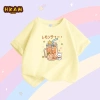 Áo thun bé gái in hình nước cam 100% cotton ngắn tay mùa hè - 89.000₫
