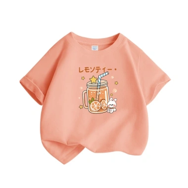 Áo thun bé gái in hình nước cam 100% cotton ngắn tay mùa hè - 89.000₫ 3