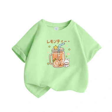 Áo thun bé gái in hình nước cam 100% cotton ngắn tay mùa hè - 89.000₫ 4