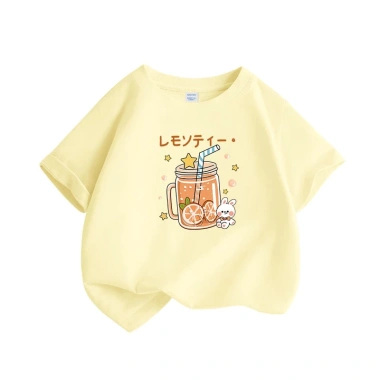 Áo thun bé gái in hình nước cam 100% cotton ngắn tay mùa hè - 89.000₫ 9