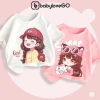 Áo thun bé gái ngắn tay BabyloveGO cotton in hình dễ thương siêu hot - Giá chỉ 119k