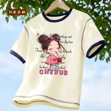 Áo thun bé gái ngắn tay mềm mại, thoáng khí, in hình đáng yêu - Giá chỉ 162.000₫