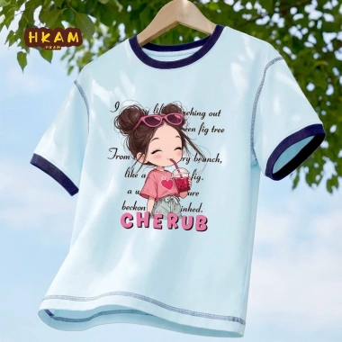 Áo thun bé gái ngắn tay mềm mại, thoáng khí, in hình đáng yêu - Giá chỉ 162.000₫