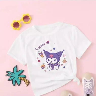 Áo thun bé gái Sanrio cotton ngắn tay, cổ tròn thoáng mát – chỉ 85.999₫