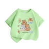 Áo thun bé gái Unisex 100% Cotton mềm mại thoáng khí in hình Capybara - Giá 85.000đ 5