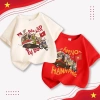 Áo thun bé trai 100% Cotton áo cờ đỏ sao vàng, ngắn tay mềm mại thoáng khí