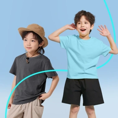 Áo thun bé trai 100% Cotton áo cờ đỏ sao vàng, ngắn tay mềm mại thoáng khí 2