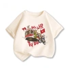 Áo thun bé trai 100% Cotton áo cờ đỏ sao vàng, ngắn tay mềm mại thoáng khí 10