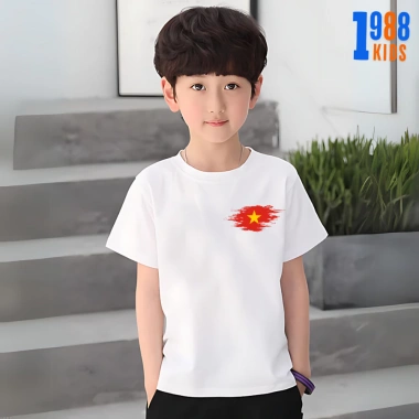 Áo thun bé trai, bé gái cotton size 15-60 in hình cờ, bản đồ Việt Nam, vui nhộn - 90.000đ 4