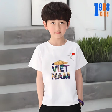 Áo thun bé trai, bé gái cotton size 15-60 in hình cờ, bản đồ Việt Nam, vui nhộn - 90.000đ 9