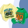 Áo thun bé trai DREAMY cộc tay cổ tròn cotton mềm nhẹ, xinh cho bé 1‑10 tuổi 3