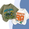 Áo thun bé trai DREAMY cộc tay cổ tròn cotton mềm nhẹ, xinh cho bé 1‑10 tuổi 6