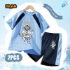 Áo thun bé trai Lưới trẻ em - Bộ đồ màu tương phản khô nhanh, thoáng khí, 240.000₫