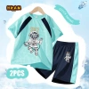 Áo thun bé trai Lưới trẻ em - Bộ đồ màu tương phản khô nhanh, thoáng khí, 240.000₫ 8