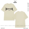 Áo thun Beaver màu kem tay lỡ form rộng unisex - Local Brand, Freeship, chỉ 225k 2