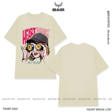 Áo thun Beaver màu kem tay lỡ form rộng unisex - Local Brand, Freeship, chỉ 225k 6