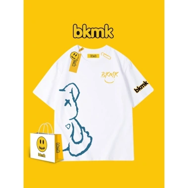 Áo thun BKMK đồng thương hiệu in mặt cười cotton tay ngắn giản dị – giá 200.880₫ 2