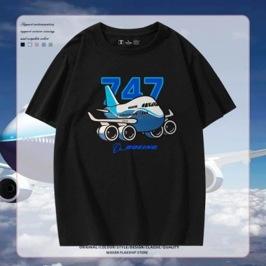 Áo Thun Boeing 747 Máy Bay Hàng Hóa Tay Ngắn Cotton Nguyên Chất - Giá 266.387 VND