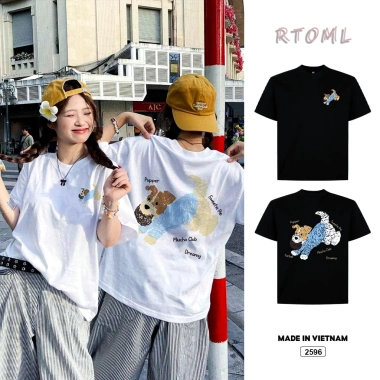 Áo thun boxy cún dễ thương cotton thoáng mát Hàn Quốc - Giao 24h, 69k RTOML