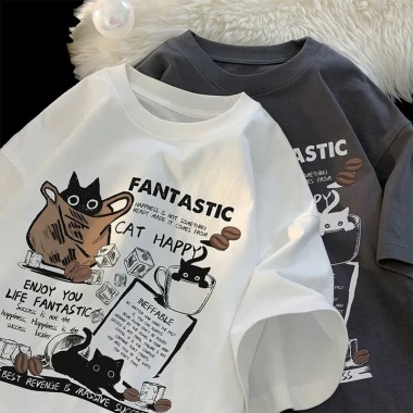 Áo thun Boxy form rộng nam nữ, họa tiết in chữ unisex Đội 2.025, đường phố, 69k