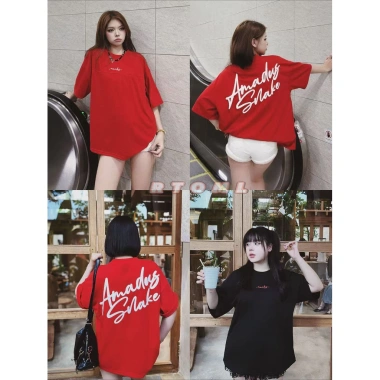 Áo thun boxy form rộng unisex RTOML in chữ cái - đường phố, giảm còn 69.000đ