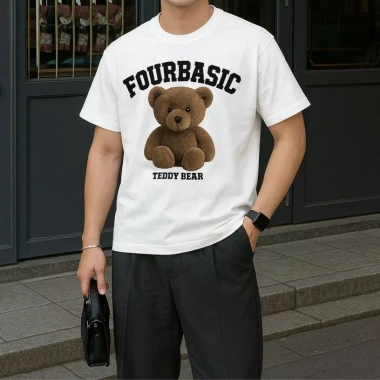 Áo thun boxy rộng Teddy Fullbox streetwear cổ tròn unisex cotton RTOML 69k