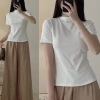 Áo thun cao cổ tay ngắn form ôm body, basic, giảm giá 75.000đ - Giá gốc 97.500đ