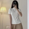 Áo thun cao cổ tay ngắn form ôm body, basic, giảm giá 75.000đ - Giá gốc 97.500đ 2