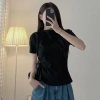 Áo thun cao cổ tay ngắn form ôm body, basic, giảm giá 75.000đ - Giá gốc 97.500đ 3