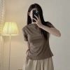 Áo thun cao cổ tay ngắn form ôm body, basic, giảm giá 75.000đ - Giá gốc 97.500đ 5
