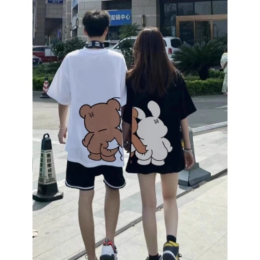 Áo thun cặp đôi thiết kế độc đáo mùa hè cotton, giá 124.200đ, giao hàng nhanh