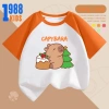 Áo thun Capybara Noel cho Bé - Cộc tay, cotton mát, size 15-40kg, nhiều màu, mã TE141, chỉ 90.000 VND 9